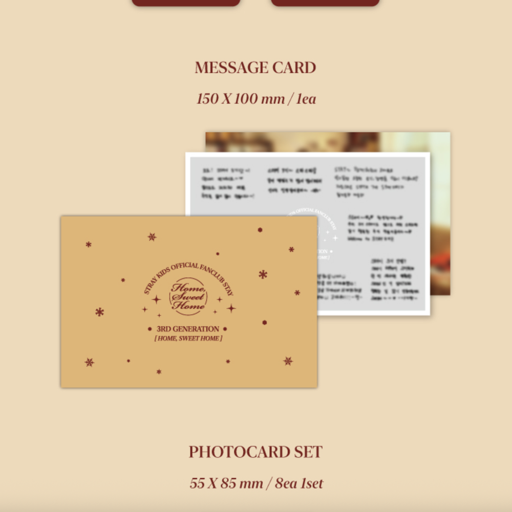 Набор Stray Kids Official Fanclub STAY 3rd Gen Kit set Membership Home Sweet Home