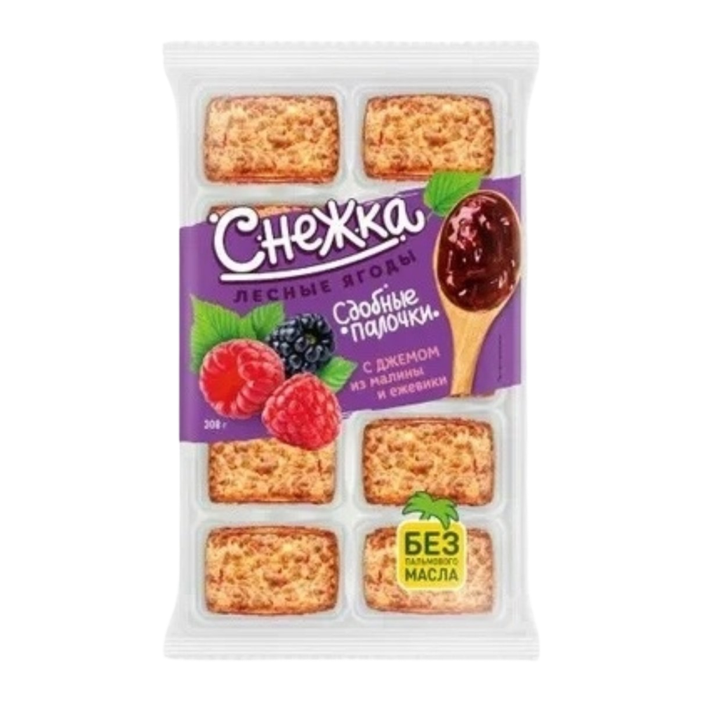 Сдобные палочки "Снежка" малина и ежевика 308гр