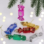 Ёлочные игрушки «Конфетки сладкие» 7,5 см (набор 6 шт), микс
