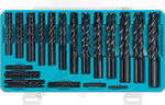 СИБИН 100шт(1-10мм), Набор сверл по металлу, быстрорежущая сталь, класс В, пласт.бокс