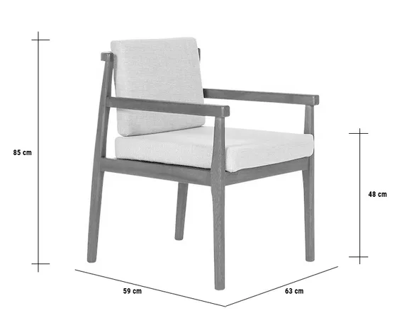Кресло Ponza, массив ироко