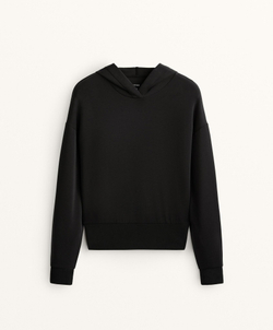 Oysho Толстовка с капюшоном из мягкого модала, черный