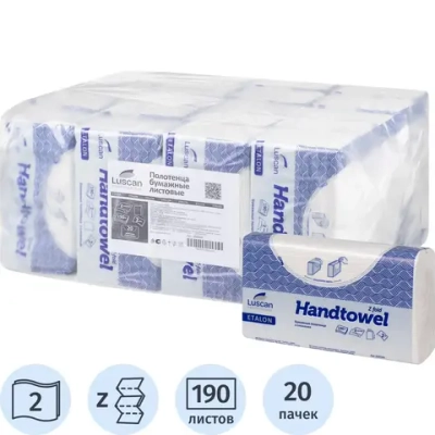 Полотенца бумажные д/дисп. Luscan Professional Z слож2сл190л20пач/уп