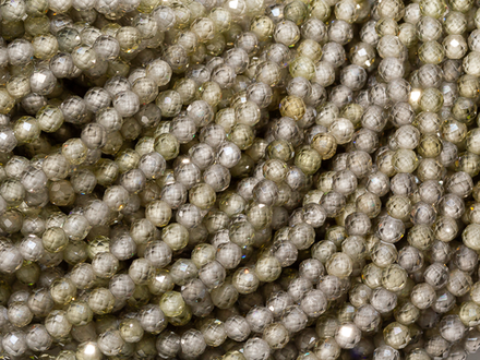 Фианиты 2мм, огранка (нить бусин)