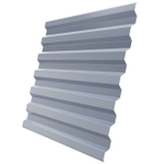 Профнастил С21 Железный Форт Pe 0,7 мм RAL 9006 бело-алюминиевый