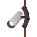 DK5547-BW+BK Поворотный светильник для трека-ремня Belty, серия Spot, со светодиодом, D35*L126.5мм, 48V DC, 7W, RA90, 30°, 3000K, IP20, белый с черным, алюминий