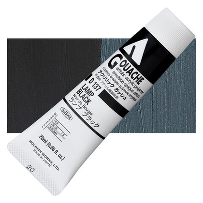 Holbein Acrylic Gouache 20 мл. 137 [А] Lamp Black