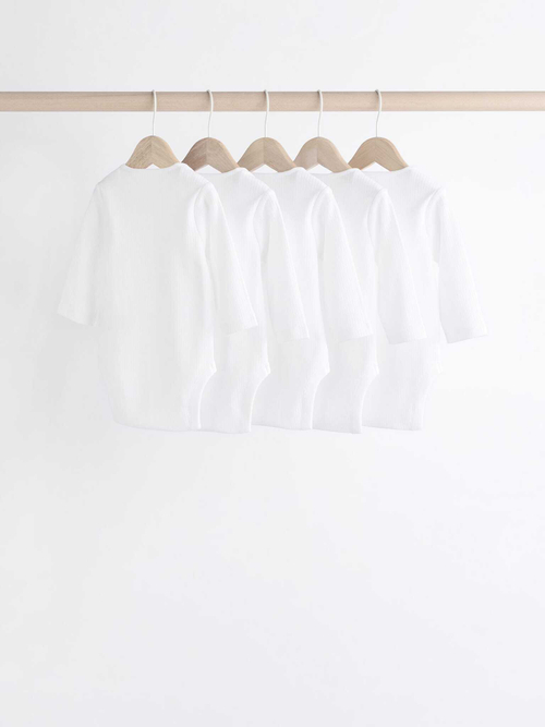 Боди с длинным рукавом для малышей Next B79-071, 5 шт., Белый