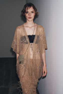 ZARA ЮБКА С ПАЙЕТКАМИ И ПЕРЬЯМИ, КОРИЧНЕВЫЙ