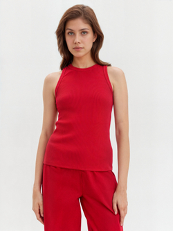 Базовый топ из эластичного хлопка