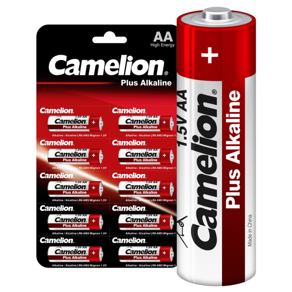Элемент питания алкалиновый AA/LR6 1.5В Plus Alkaline LR6-BP1х10P (блист.10шт) Camelion 14135 Элемент питания алкалиновый AA/LR6 1.5В Plus Alkaline LR6-BP1х10P (блист.10шт) Camelion 14135