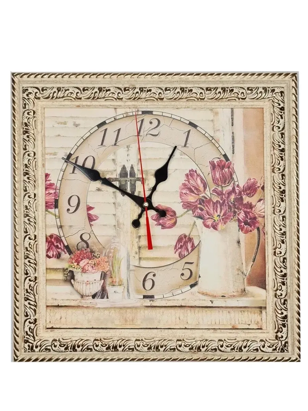 Часы настенные в винтажной раме "Прованс"