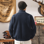 Мужской вязаный кардиган в стиле американского ретро