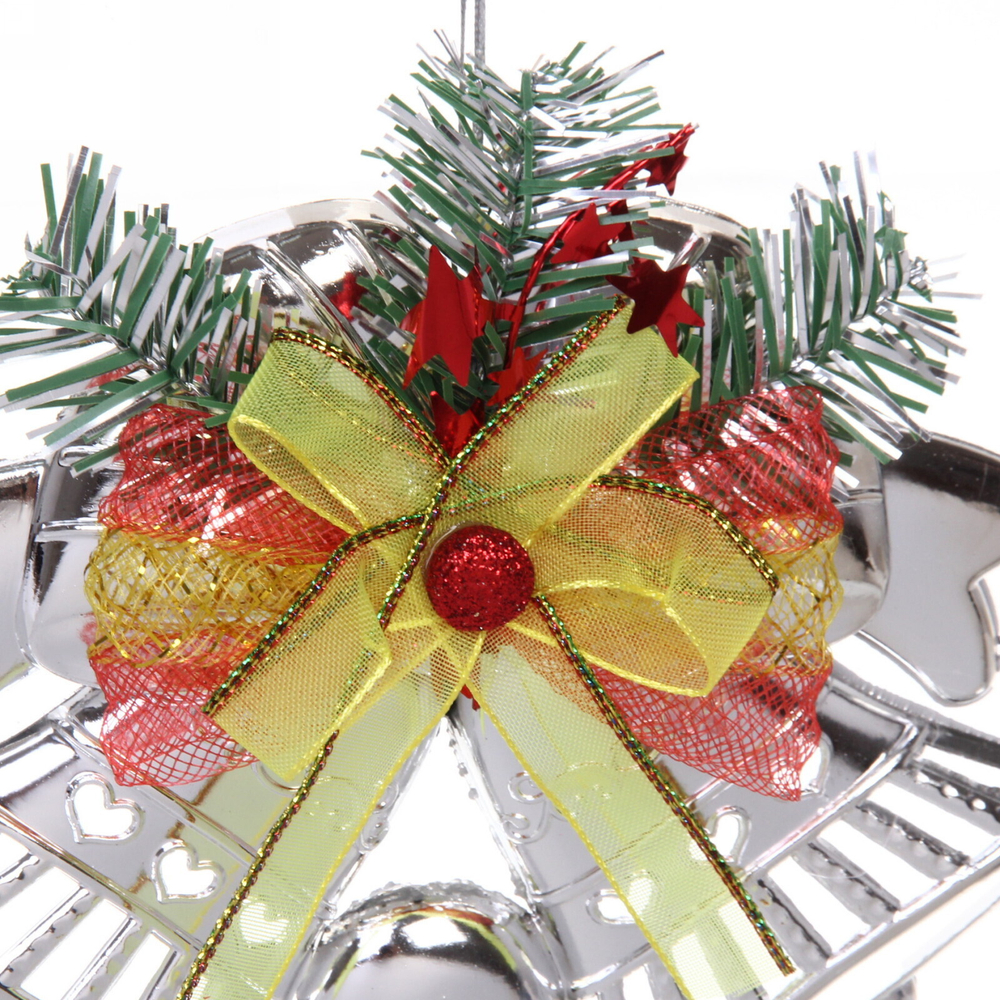 Украшение новогоднее «Звонкое трио» 17,5*20 см, Серебро