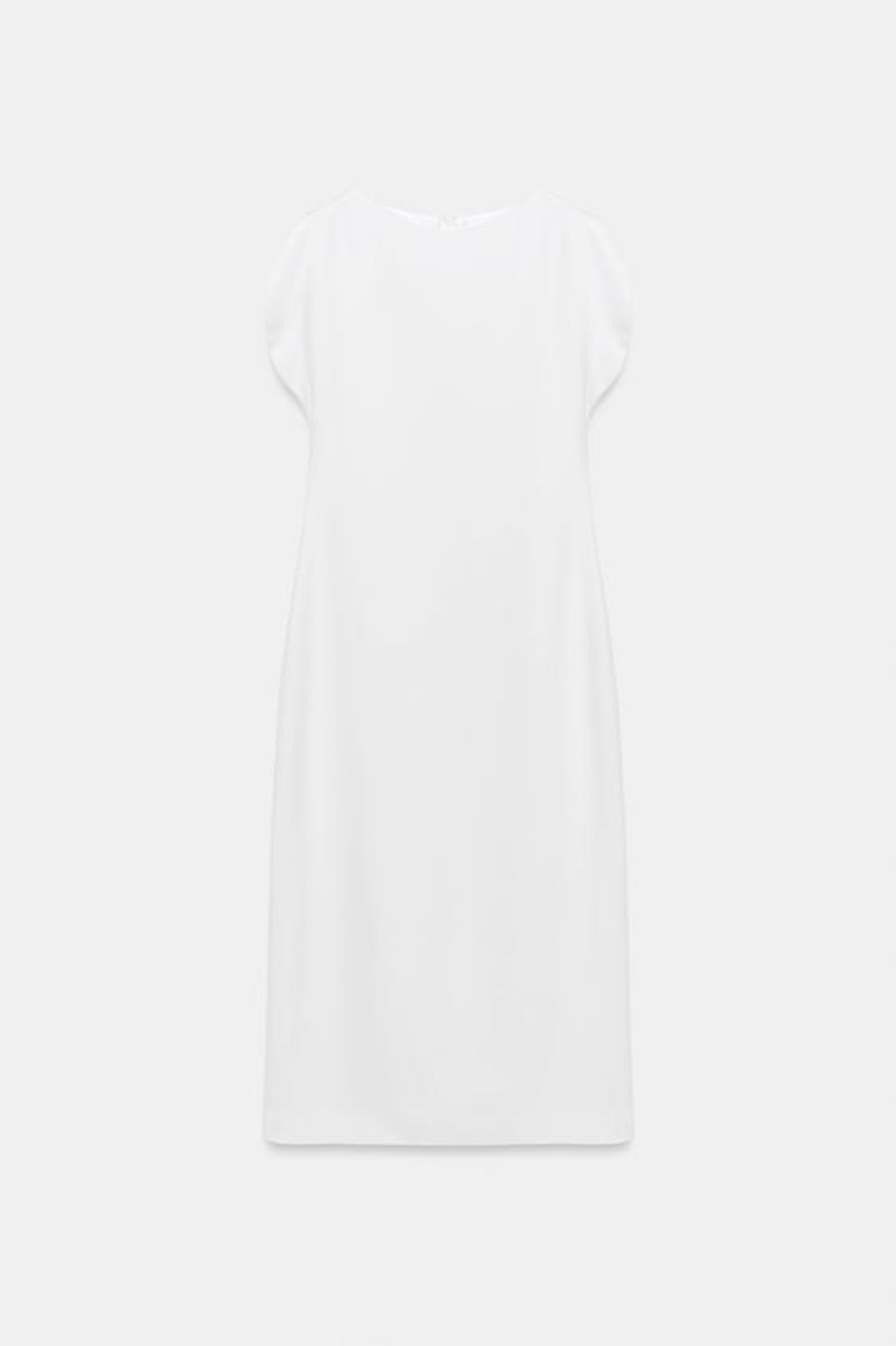 ZARA ПЛАТЬЕ МИДИ ZW COLLECTION, ЖЕЛТОВАТО-БЕЛЫЙ