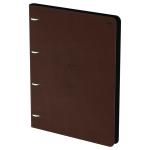 Тетрадь на кольцах А4, 120л., кожзам,  BG "Моно. Коричневый", иск. кожа, тиснение N4r120 66417