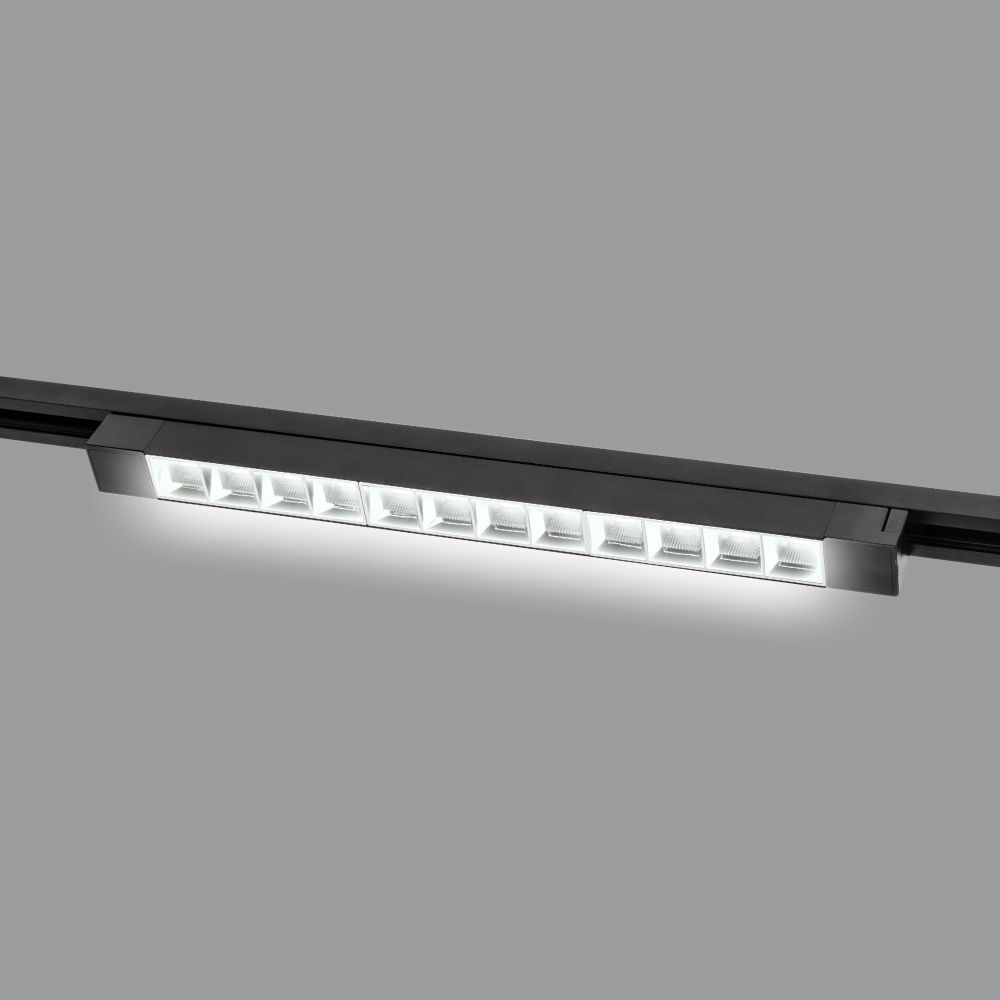 ULB-Q282 30W-4000K BLACK Светильник-прожектор светодиодный трековый. Линейный. 2500 Лм. Белый свет 4000К. Корпус черный. ТМ Volpe