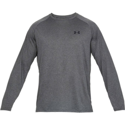 Мужская теннисная футболка теннисная Under Armour Men's UA Tech Long Sleeve - carbon heather/black