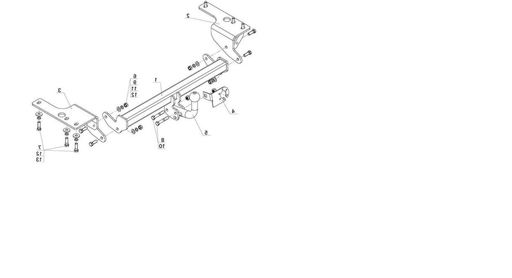 Фаркоп для Toyota Corolla(2013-) (без электрики) (паспорт и сертификат) AvtoS.TY37