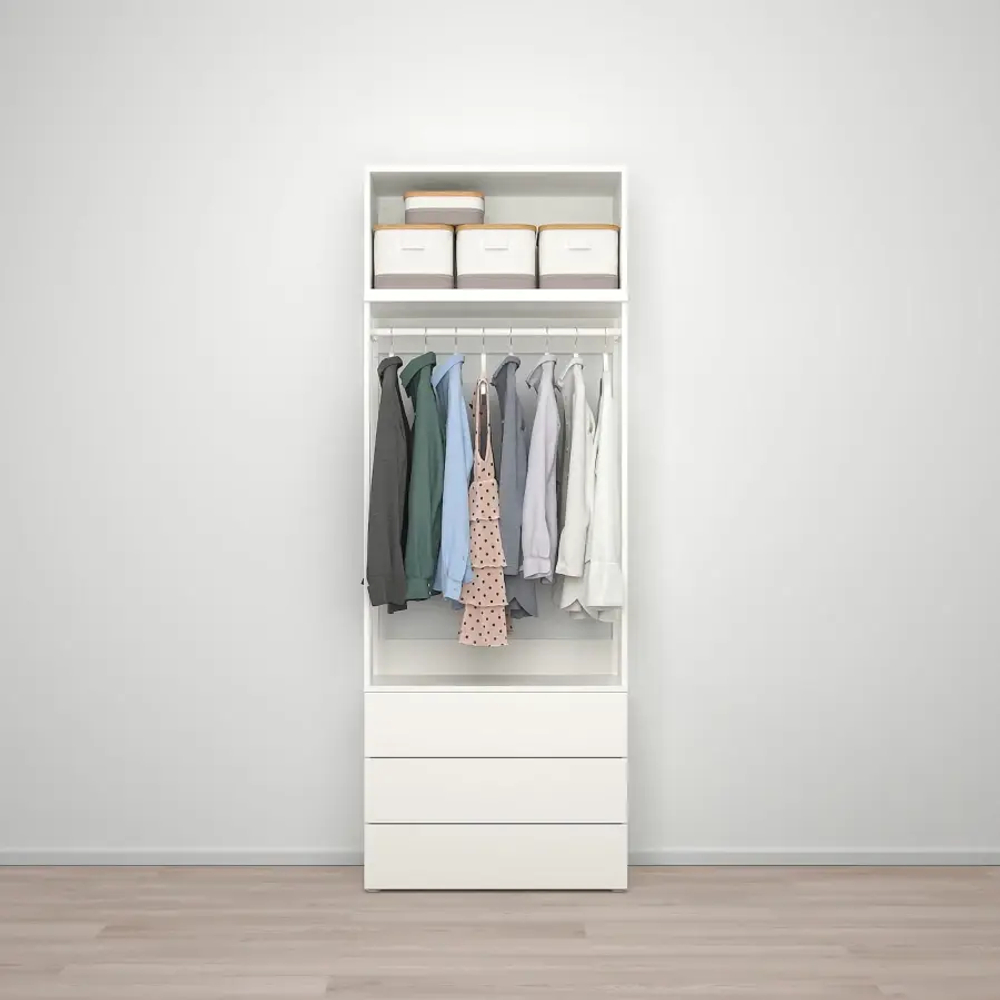 Комбинация для хранения - PLATSA  IKEA/ ПЛАТСА  ИКЕА, 221х80 см, белый