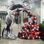 Шар (40''/102 см) Цифра, 0, Серебро, 1 шт. в уп.