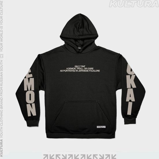 Худи КУЛЬТУРА oversize "Deamon Yokai" (черный)