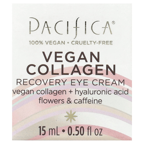 Pacifica, Vegan Collagen, Восстанавливающий крем для кожи вокруг глаз, 0,5 жидкой унции (15 мл)