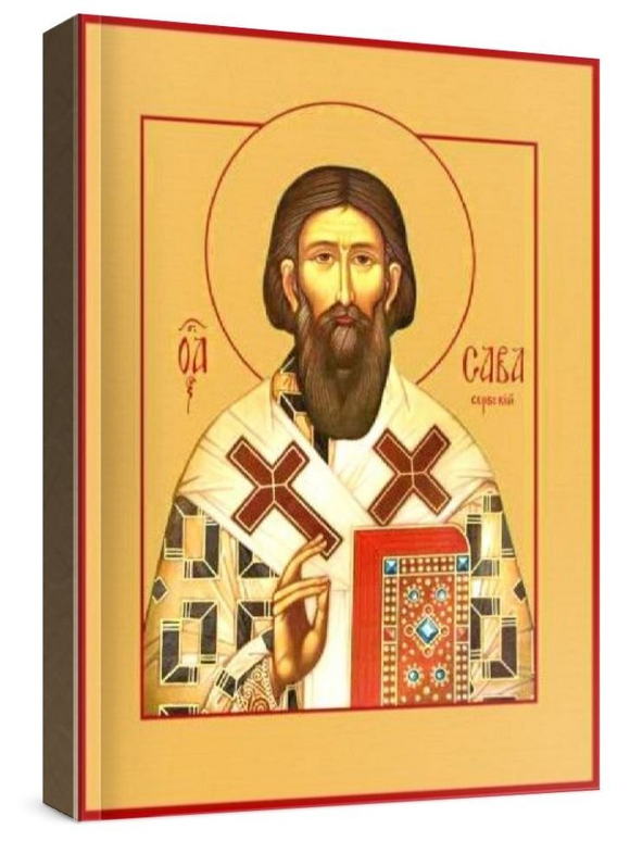 Савва Сербский (рукописная икона)