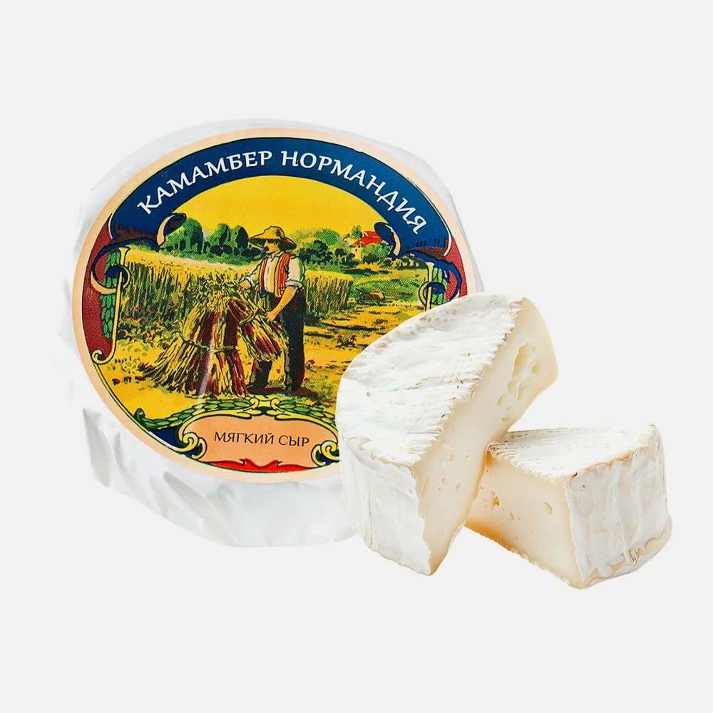 Сыр Нормандия Камамбер с белой плесенью 50% весовой