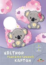 Картон цветной А4 8л, 8цв "Милые малыши" в папке (Апплика)