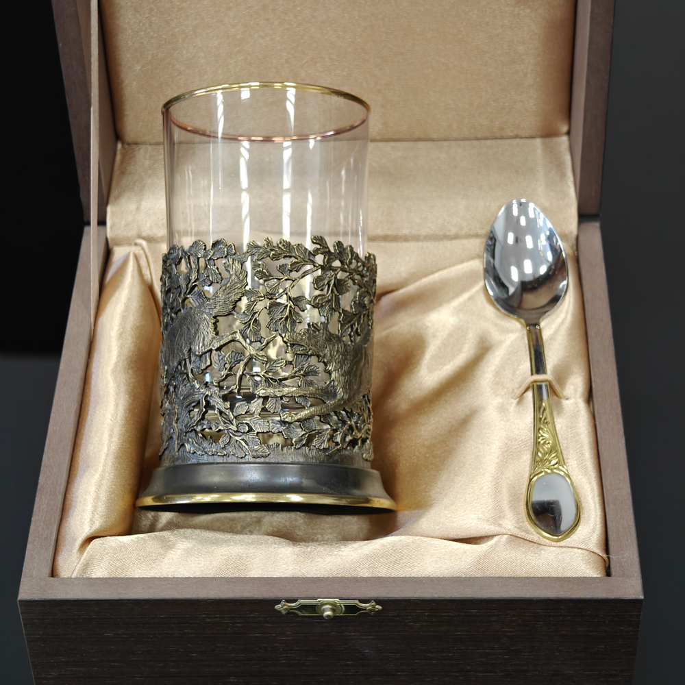 Чайный набор "Волк" с ложечкой