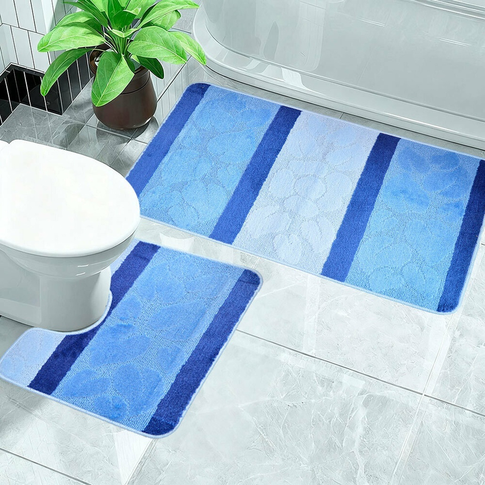 Коврик MAXIMUS 2шт 60*100/50*60см, 2582 D.BLUE