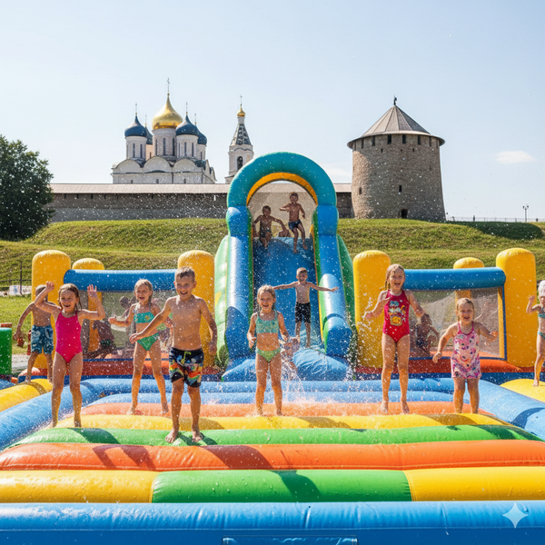 Батут купить в Пскове – Надувные аттракционы БатутМастер 🎪