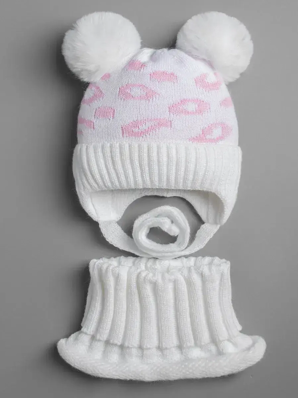 Зимняя шапка для девочки и снуд