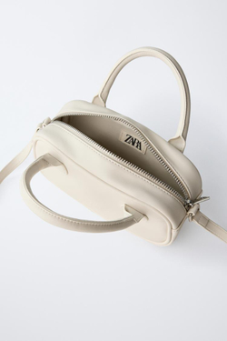ZARA СУМКА ФОРМАТА МИНИ, ЭКРЮ
