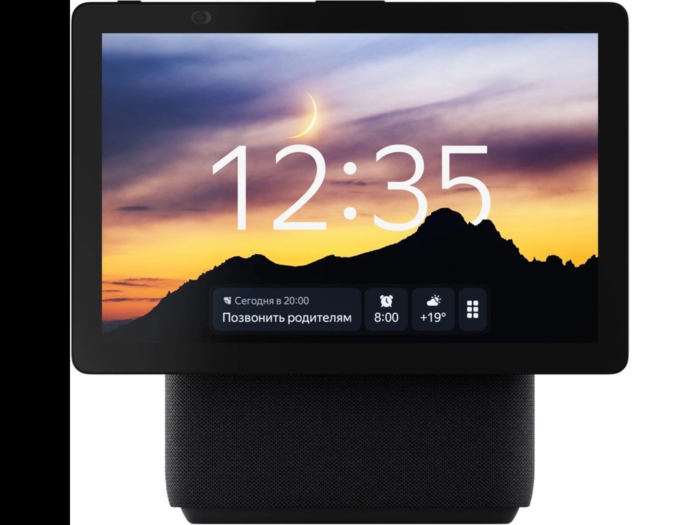 Умная колонка Яндекс Станция Дуо Макс с Алисой (60 Вт, Bluetooth 5.2, Wi-Fi, Zigbee, Дисплей), Черная