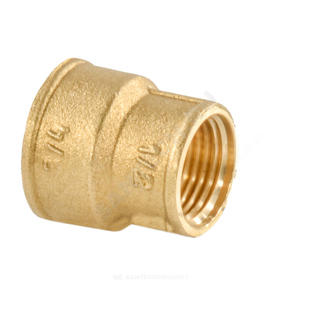 Муфта латунь переходная Ду 50х40 (2"х1 1/2") ВР/ВР VALFEX VF.240.L.200.112