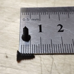 Шуруп - саморез 2,5*8мм декоративный (цвет - черный) - 50 штук