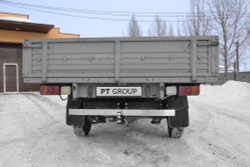Фаркоп PT GROUP /съемный квадрат/ с нержавеющей накладкой для УАЗ пикап 2008-/УАЗ Профи 2017- (паспорт и сертификат в комплекте)(без электрики) арт.UPK-08-991124.00