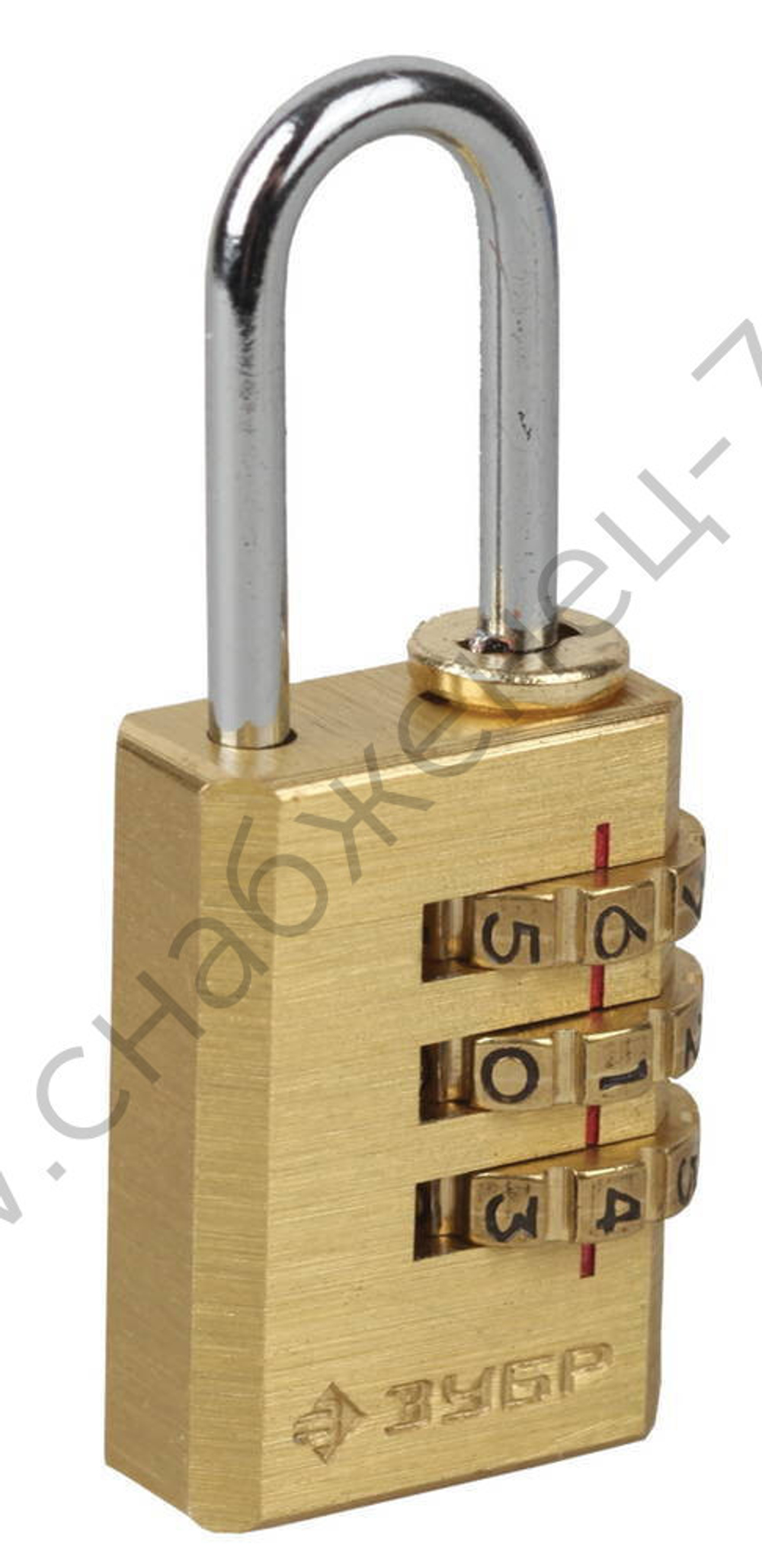 ЗУБР кодовый, 29х21х10 мм, мини 3 диска, навесной замок (37118-1)