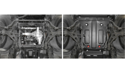 Защита картера АвтоБроня для Haval H8 (V - 2.0T) 2014-2017 (устанавл-ся совместно с 111.09412.1), штампованная, сталь 1.8 мм, с крепежом, 111.09413.1
