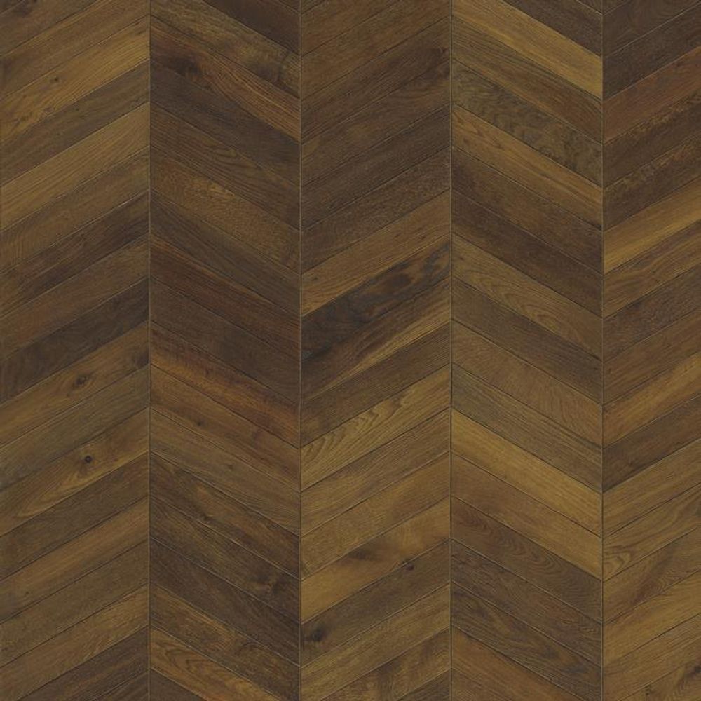 Инженерная доска Kahrs Дуб Шеврон темно-коричневый DARK BROWN