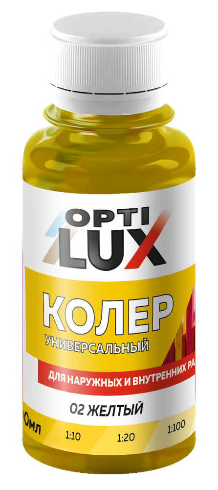 Колер универсальный Optilux 02 жёлтый (0,1л)