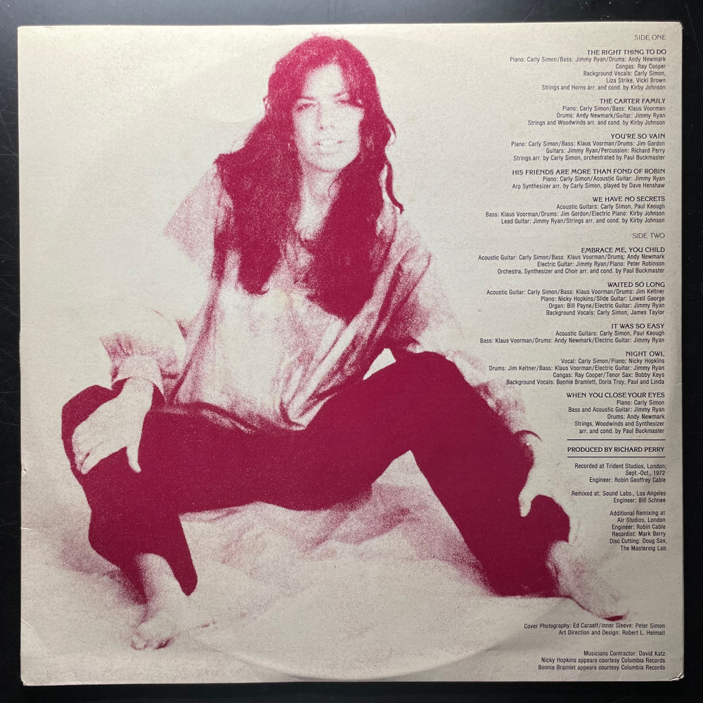 Carly Simon ‎– No Secrets (США 1972г.)