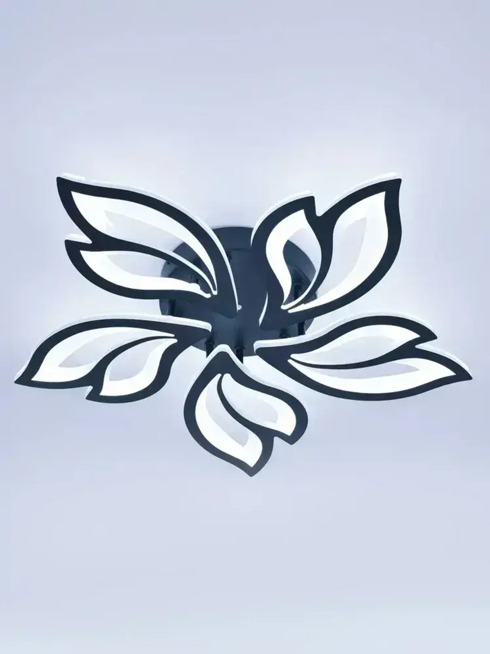 Люстра потолочная светодиодная с пультом ДУ Rivoli черная LED 120 Вт 3000 - 6000 К, светильник на кухню, в детскую, в спальню