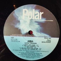 Винтажная виниловая пластинка LP ABBA Super Trouper (Швеция 1980) Happy New Year