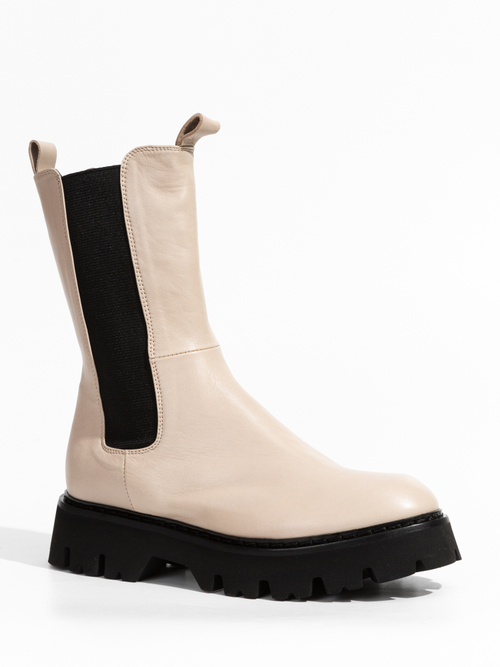 Кожаные ботинки Fruit 7083 бежевый