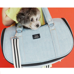 111 Сумка авиа "Фаворит" , джинсовая / сумка-переноска для САМОЛЕТА Puppy Angel / DENIM "Herringbone Travel Carrier"