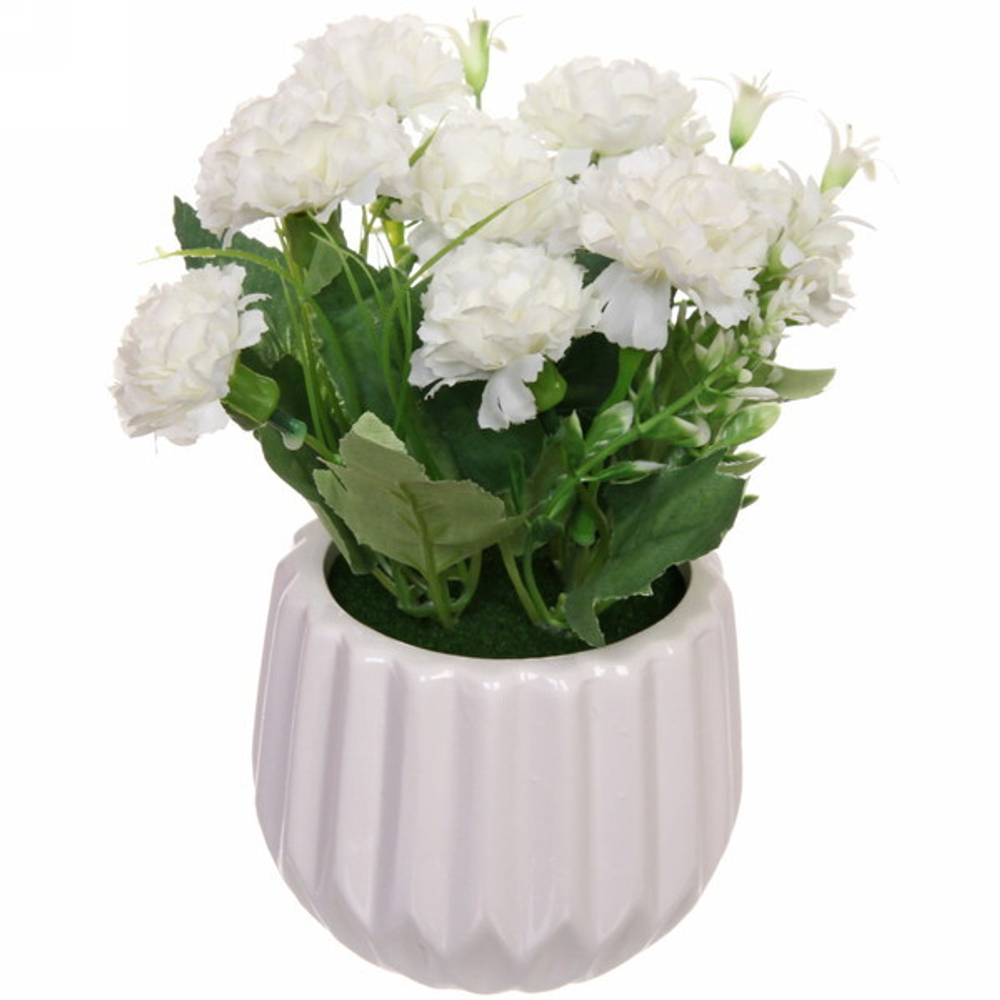 Цветы искусственные в горшочке «Нежный букетик»