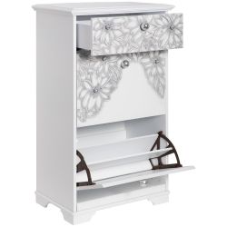 Тумба для обуви Терра-3 (с 3-мя ящиками) Айс Античное серебро